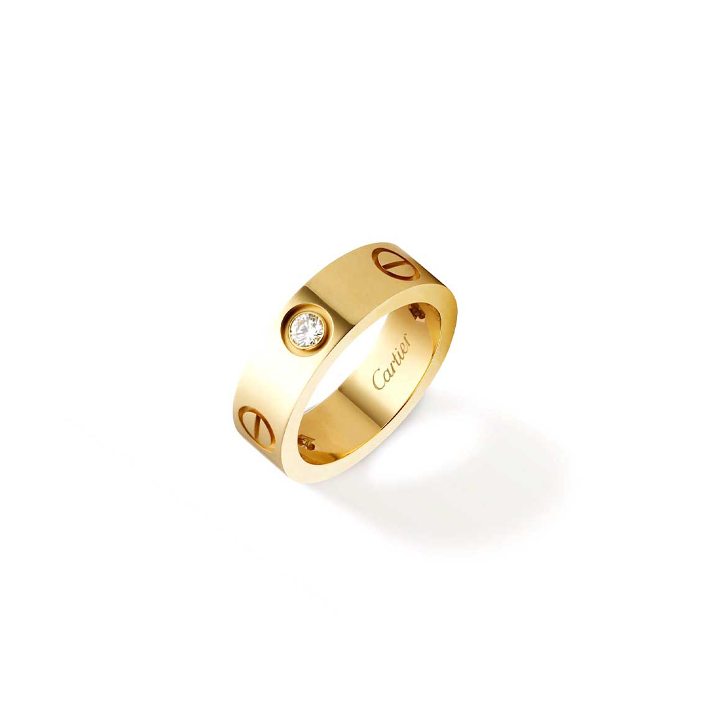 CARTIER LOVE RING, CLASSIC MODEL, 3 DIAMONDS CRB4032400